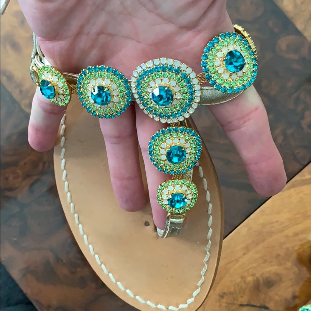 Jewelled sandals Fiore Capri sz 6